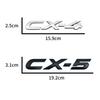 1Pc Car 3D ABS Plastic Chrome Silver/Black CX4 CX5 CX-4 CX-5 Logo Car Side Fender Rear Trunk Emblem Sticker For  Accessories