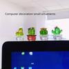 4pcs Cute Transparent Cactus Design Car Center Console Ornaments, Car Dashboard Decoration Home Decoration  Fake Plants
