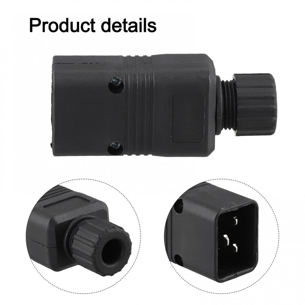 C20 and C19 Compatible Electrical Power Cable Connector Rated At 250V 16A