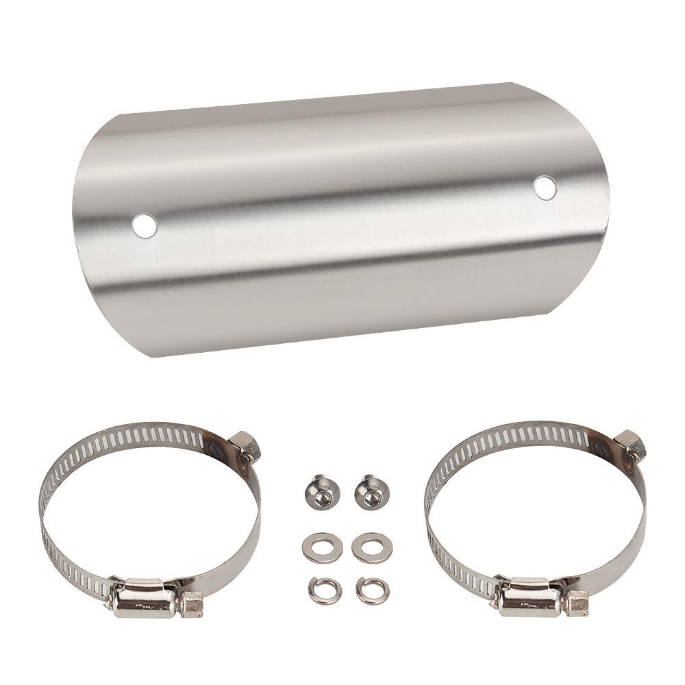 High Temp Resistant Mid Pipe Heat Shield Motorcycle Heat Guard  Bike Heat Protection серебряный