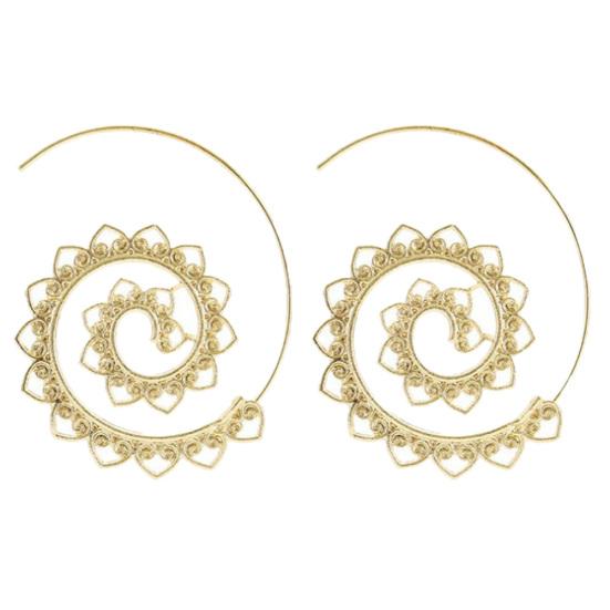 

Женщины Спираль Круглый Круг Шестерни Сердца Серьги Пирсинг Заявление Ювелирные Изделия Подарок золотистый