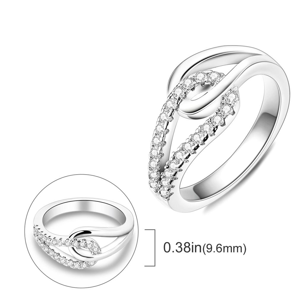 Copper Plated Mystic Star Shape Ring Infinite Love Authentic Design Zircon CZ Wedding Rings Jewellery Women Gift