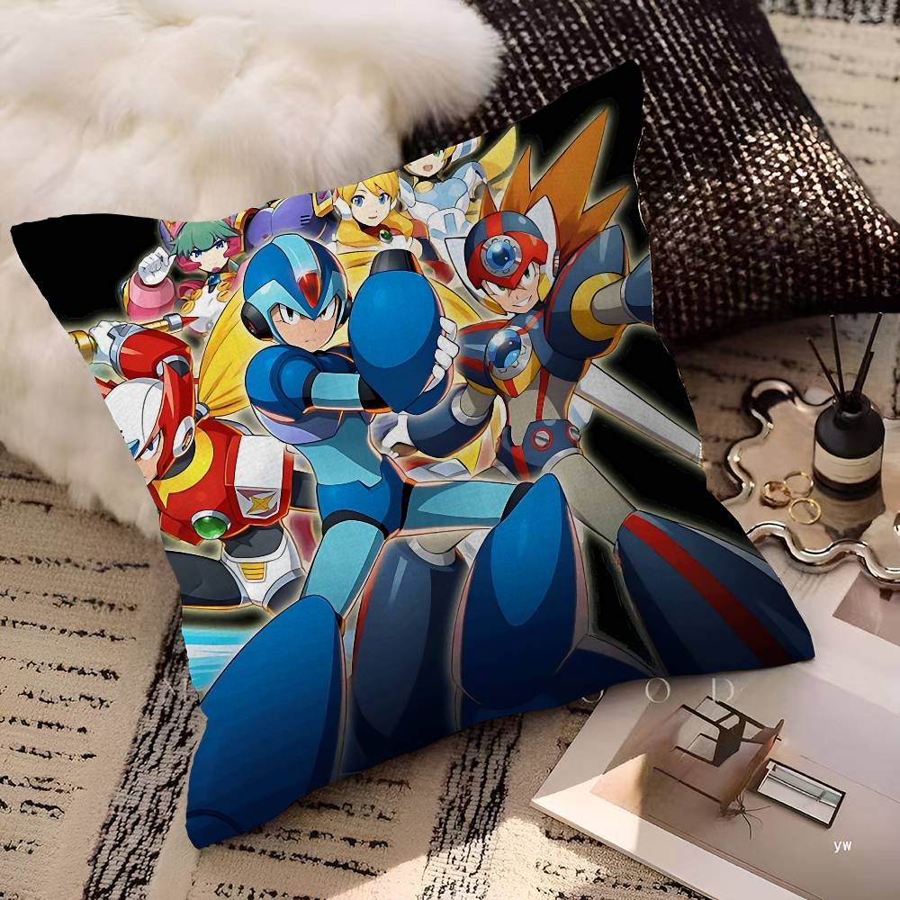 Mega Man X anime Personalized picture text home decorative pillows Household Gifts 45x45cm