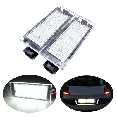 2 vnt. automobilio LED baltos spalvos valstybinio numerio lemputės be klaidų, skirtos Renault Megane 2 Clio Laguna 2 Megane 3 Twingo Master Vel Satis