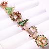 1PCS Christmas Tree Napkin Ring Festiva Table Napkin Buckle Diamond Deer Crafts Holder Handmade Party Dinner Supplies Decorative