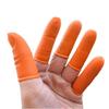 100pcs Wear Resistant Rubber Finger Cover Disposable Soft Latex Finger Cots Orange Anti-Static Non-slip Gloves Nail Industry