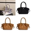 Minimalist Womens Solid Color Pleated Design Shoulder Bag For Casual Outings