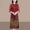 Modisches Sommerkleid im chinesischen Stil für Frauen mittleren Alters, elegant, figurbetont, Umstandskleidung