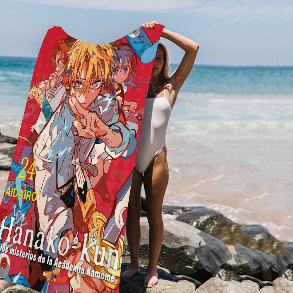 Animation T-Toilet-bound Hanako-kun Microfiber Beach Towel Mountain Climbing Yoga Beach Swimming Running Absorbent Soft Towel