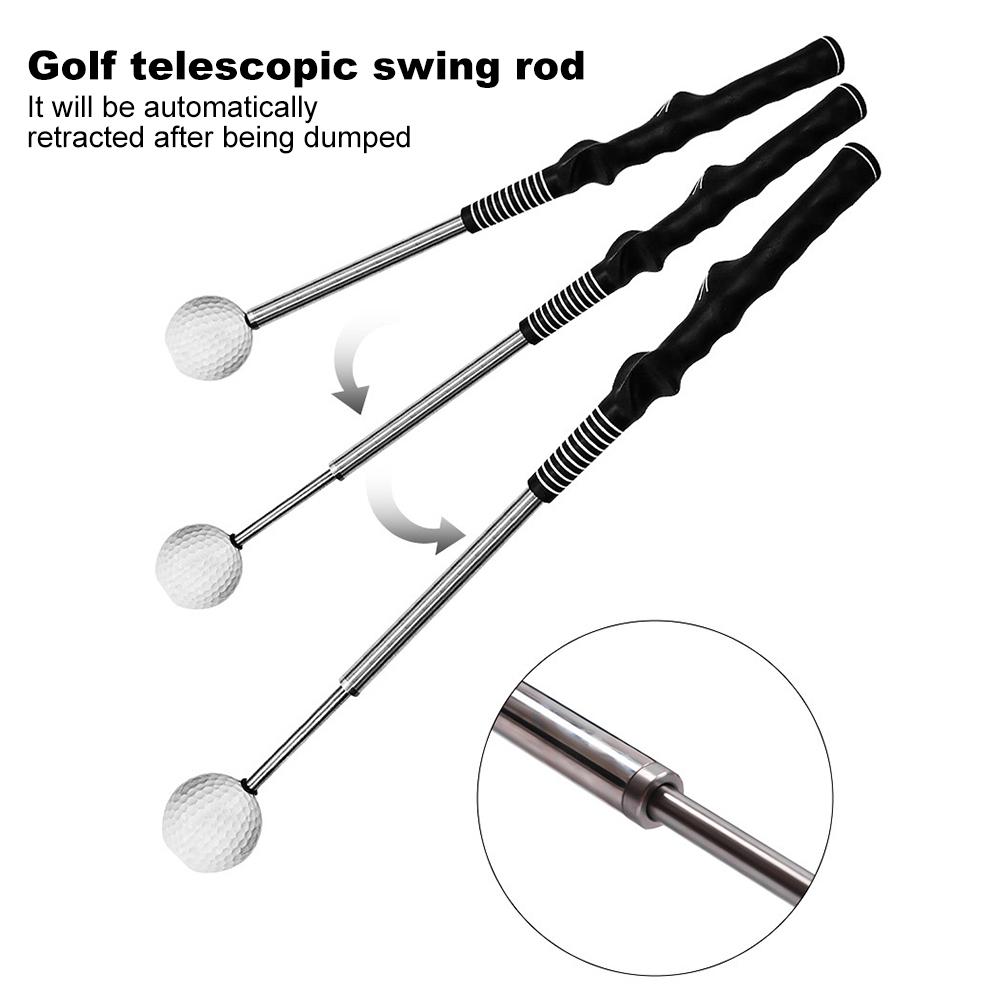 Telescopic Warm Up Golf Swing Trainer Telescopic Golf Club Golf Training Grip Correcting Gesturer Portable Training Aid