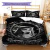 Corpse Bride Pattern Bedding Set Quilt Cover Pillowcase Home Decor Gift (1 * Duvet Cover + 2 * Pillowcase, Without Core)