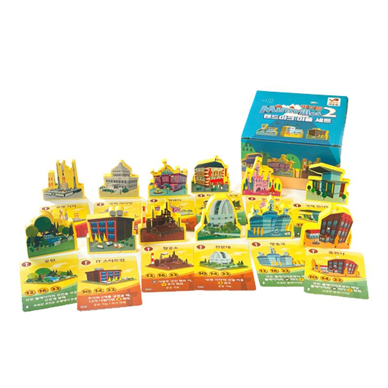 happy baobab Machi Koro 2 + Landmark Meeple Set Strategy Board Game