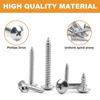 50 stainless steel pan head cross wood screws, M4.8X (12/16/20/25/35), self tapping screws