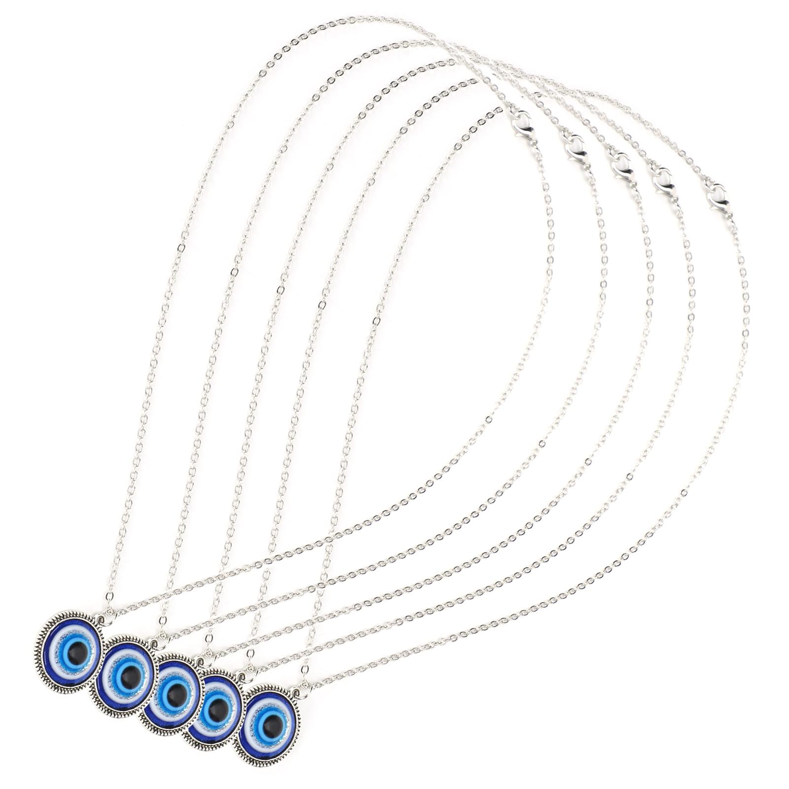 

5 шт. турецкое ожерелье с голубым глазом, защита, счастливый кулон, ювелирные изделия, аксессуары, подарки, ремесла