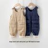 Fleece-Lined Baby Overalls: Thick Cotton Jumpsuit for Boys & Girls - Perfect for Autumn & Winter