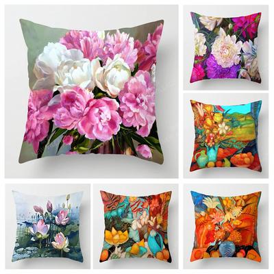 Dekoracja salonu w domu poszewki na poduszki Poszewka na poduszkę w stylu vintage malarstwa olejnego 45*45 poszewka 40x40cm 50x50 45x45