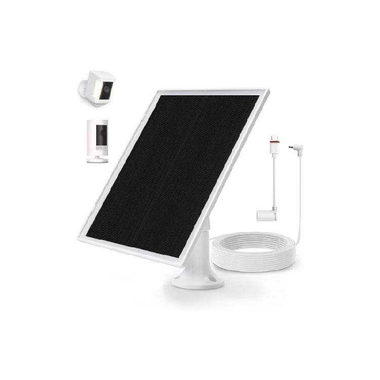 6W 5V Shingled Solar Plate Replacement Waterproof Solar Charging Panel Equipment for Outdoor Security Cameras Enduring