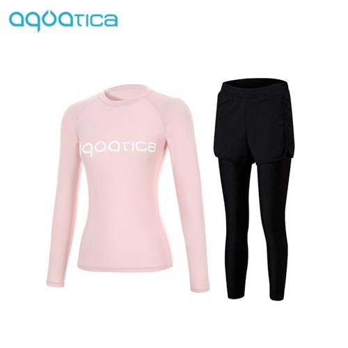 Akuatika Women'S Rash Guard Aqawts23007+Wl Leggings & Shorts Set
