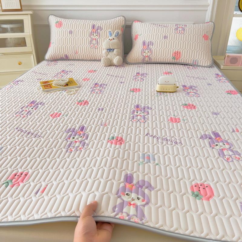 New Cartoon Comic Latex Summer Mat Washable Fresh Baby Ice Silk Summer Mat Child Air Conditioner Soft Seat