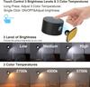 360 ° drehbare LED-Wandleuchten, magnetische wiederaufladbare Wandleuchte, Knopfsteuerung, Nachttischlampe mit 3 Farbtemperaturen und 3 Helligkeiten
