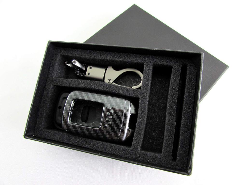 BRIGHTZ Carbon Fiber Smart Key Case for Accord Hybrid Compatible with Honda Smart Keys Accord CR6/CR7 (Black) [KEY-CASE-030] (CR, R6, R7, 6, 7,