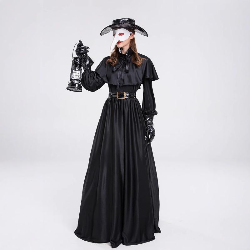 Halloween Medieval Costume Punk Doctor Dark Dungeon Plague Costume Suit