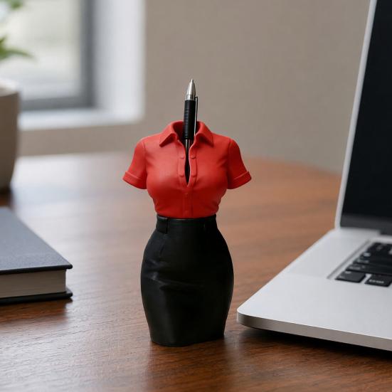OL Woman Bust Pen Holder 3D Printed Desk Organizer Creative Flower Vase Decor