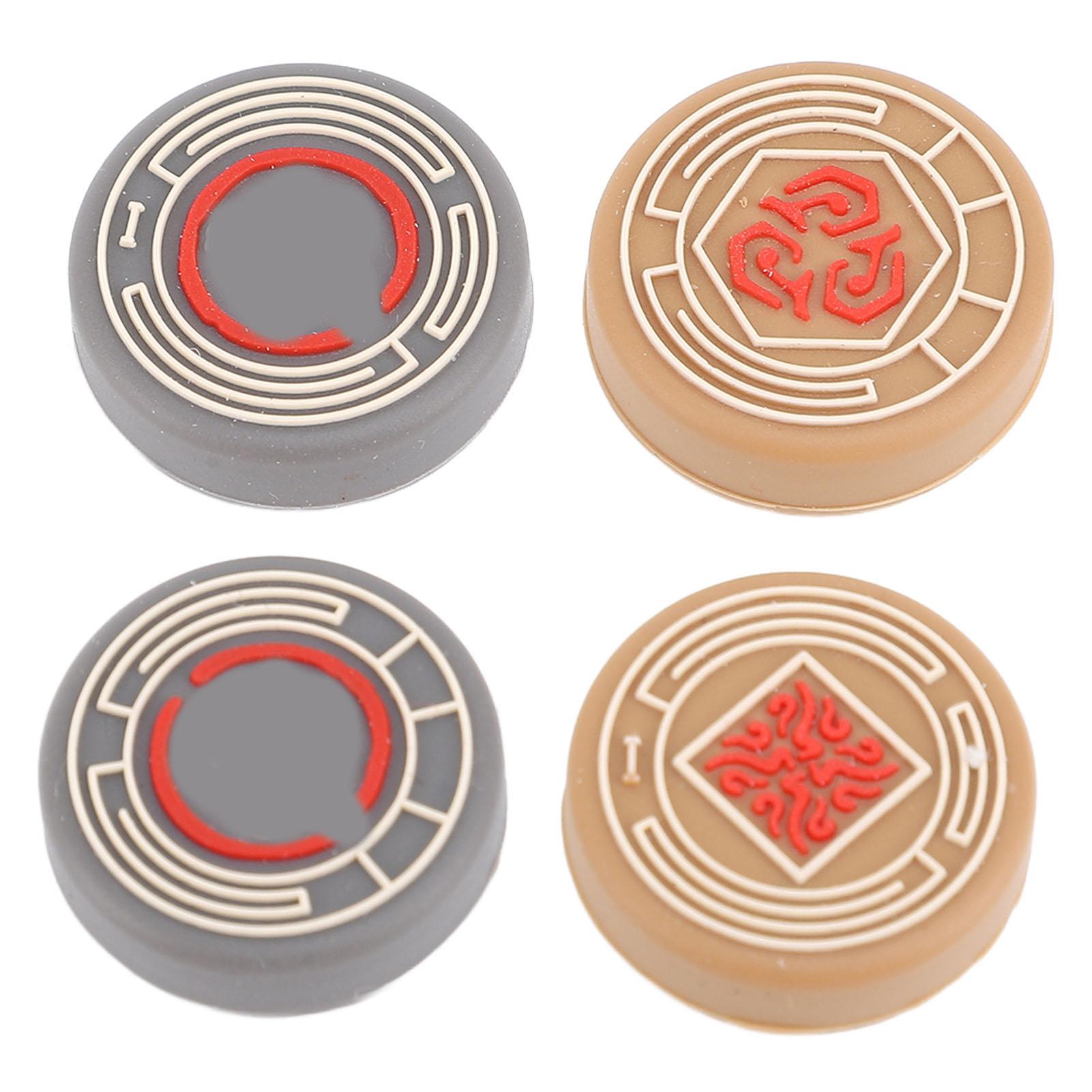 

4 шт. чехол для большого пальца контроллера, повышенный комфорт, силиконовый противоскользящий чехол для большого пальца джойстика для Switch Pro серый