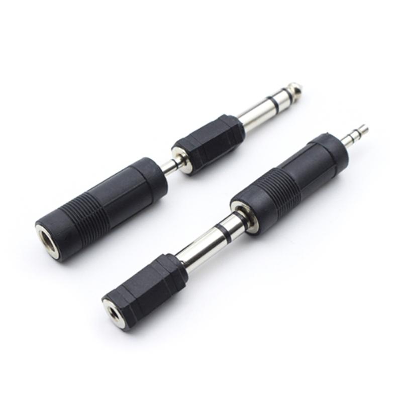 Headphone Adapter Jacks 3.5mm To 6.35mm or 6.35mm To 3.5mm Sound Stereo Adapter Headphone Sound Jacks Plug Converter Set