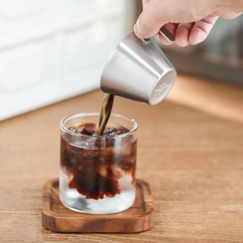 MHW-3BOMBER Espresso Shot Cups with Handles, 2 oz. Espresso Measuring Cups, 2-Pack, for Barista Coffee, Tartar Sauce, and Dressing (Matte Glossy) G619