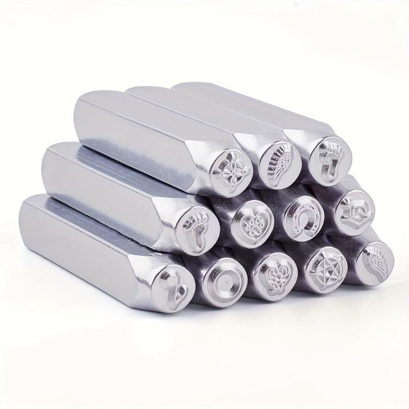 Profesyonel Alaşımlı Çelik Alet Seti 12 Parça PMMJ Profesyonel Alaşımlı Çelik Metal Damgalama - 6mm Takı El Sanatları Deri Ahşap İçin