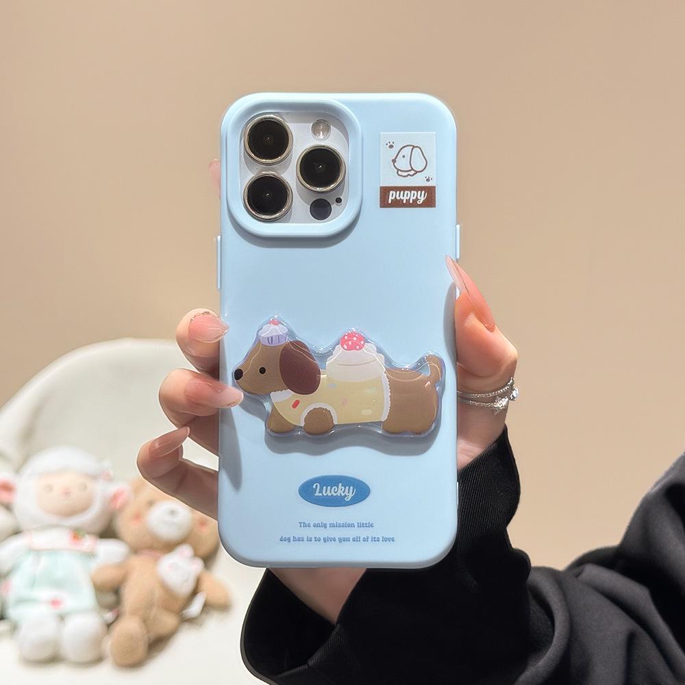 Weiche Hautschutzhülle im koreanischen Stil für iPhone 13/14/15/16/17 Promax - Sturzsicher