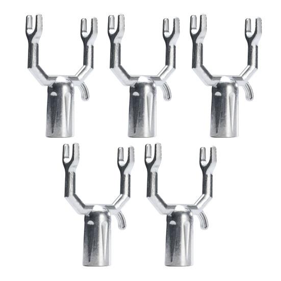 5Pcs Clothes Hook Pole Fork Heavy Duty Aluminum Alloy Universal Clothing Hanger Reacher Hook Head Replacement Accessories