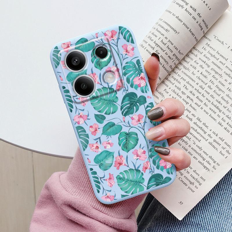 Case For Redmi Note 13 Pro 4G 5G Cute Heart Flower Back Cover Soft Silicone Matte Protective Fundas For Redmi Note13 Pro Bumper