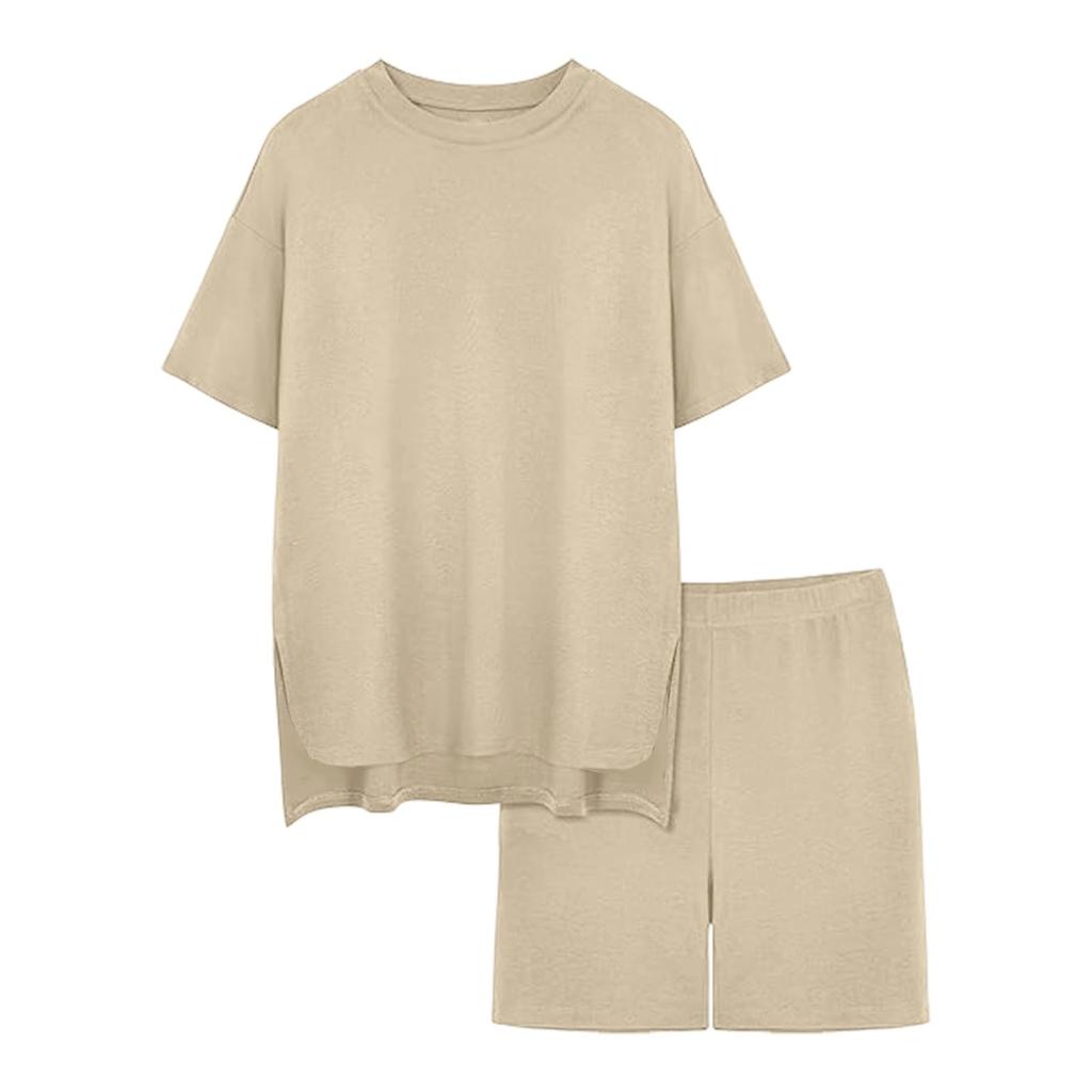 Sommeroutfits für Mädchen, 2-teilige Sets aus Hemden und Shorts, Frühlingsoutfits, Sportshorts-Sets für Teenager-Mädchen