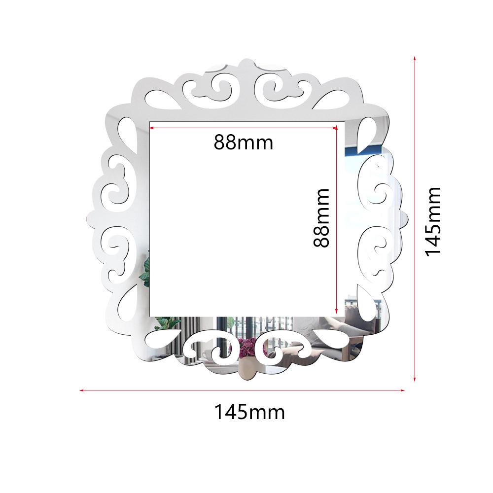 Acrylspiegel Quadrat Schalteraufkleber: Reflektierende Wanddekoration für Wohnzimmer & Schlafzimmer