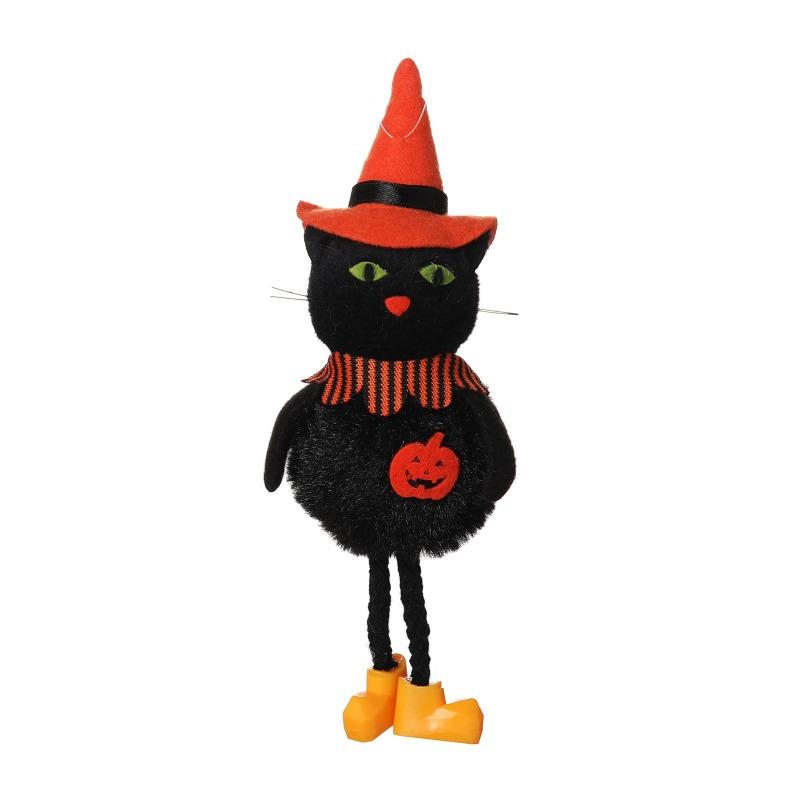 Halloween Decoration Witch Pumpkin Black Cat Round Belly Pendant Haunted House Plushy Halloween Accessorie Party Favor Xmas Gift