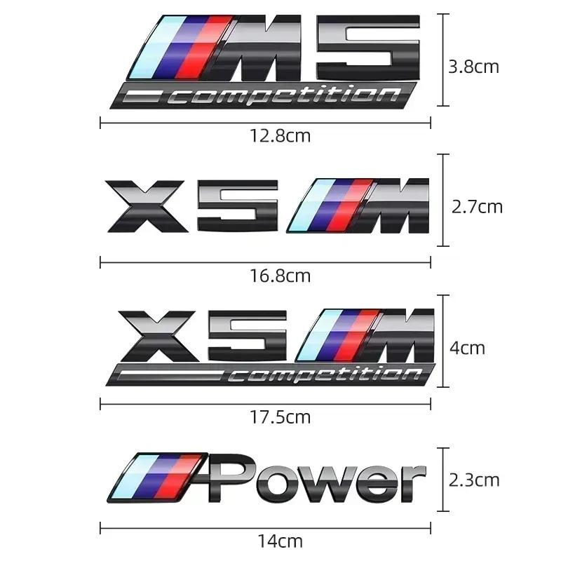 ABS Chrome Car Rear Trunk Emblem Sticker Styling Power Competition for BMW M M1 M2 M3 M4 M5 M6 M7 X7M X2M X3M X4M X5M X6M