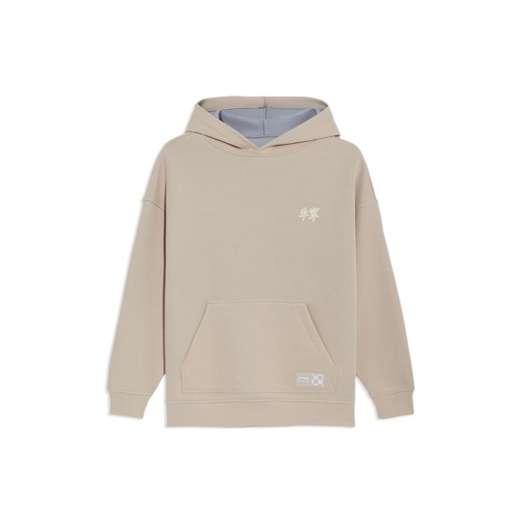 Li Ning Sweatshirt Unisex Oat Gray Between Gray Couple s AWDS087-4 XL