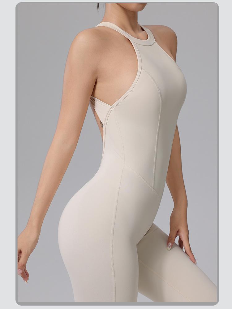 Peach Butt Slim Fit Sport Bodysuit: Backless Running & Yoga Jumpsuit
