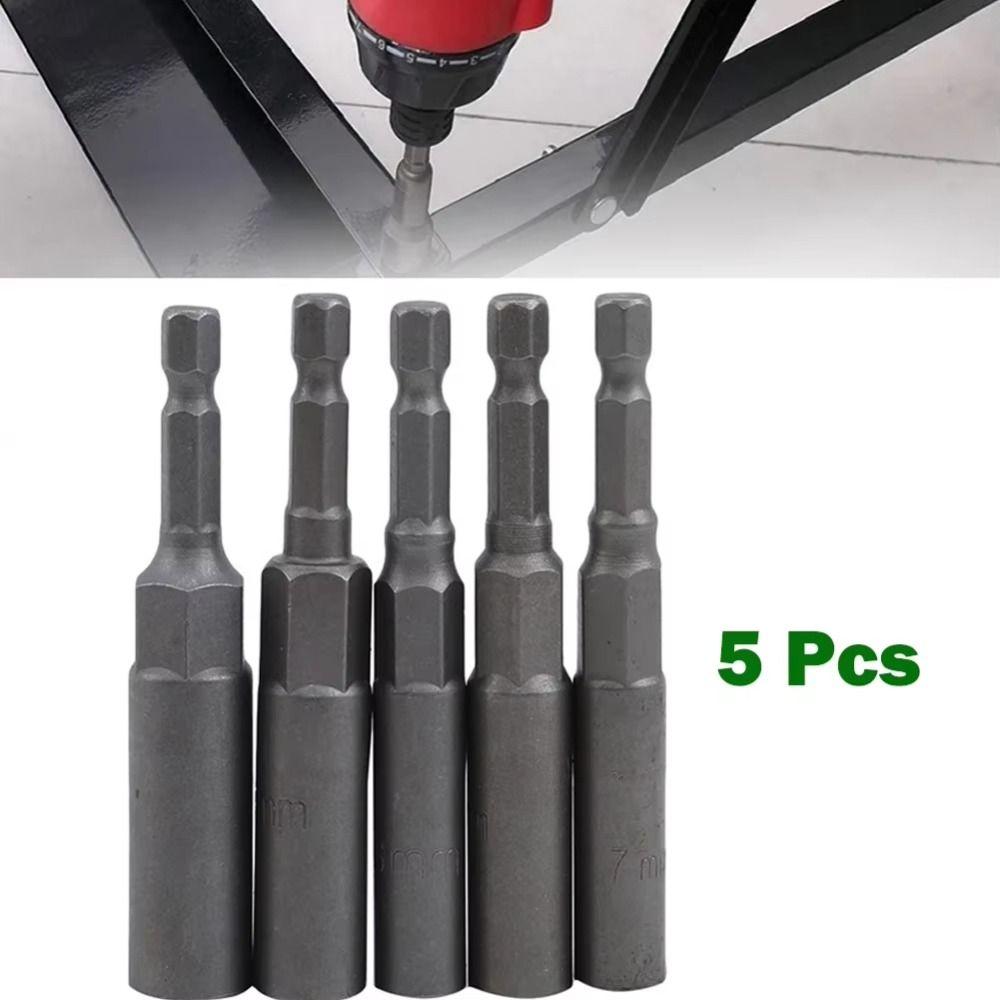 New Screwdriver Tool Wrench 6/7/8/9/10mm Alloy Steel Hex Sleeve Nozzles High Quality Lengthen Nut Driver Set Drill Adapter