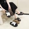Fan Jieya Platform Slippers Versatile 24 Spring and Summer New Fashion Women's Shoes One-word Sandals Soft Sole Wear Beach Sandals
