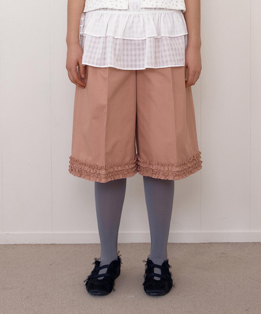 Selliteiljeu Bermuda Two Tuck Frill Pants_Pink