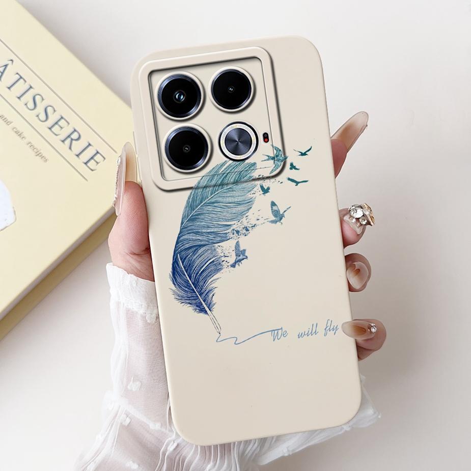 For Infinix Note 40 Case X6853 Pretty Girls Sunflowers Cover Soft Silicone Phone Case For Infinix Note 40 Pro Plus Note40 Fundas