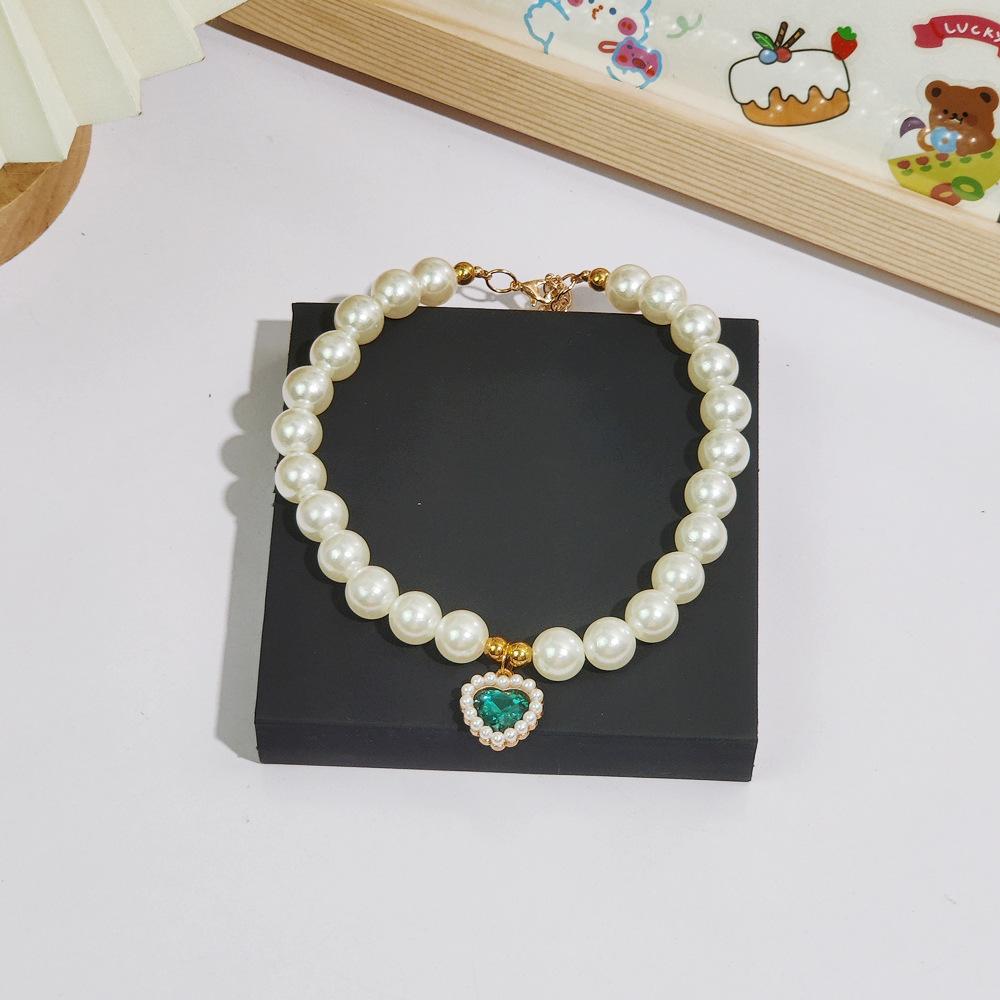 

Домашняя кошка Немецкий котенок Собака Жемчужное ожерелье Ошейник Маленький Ароматный Камень Бант Кукла с Украшениями S (neck circumference 20-25cm)