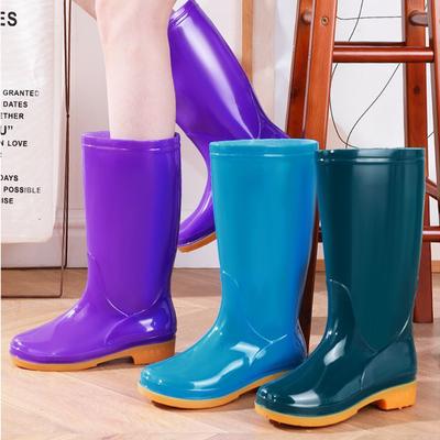 High-Top Rain Boots, Women's Non-Slip Rain Boots, Kitchen Waterproof Boots, Rubber Overshoes, All-Season Rubber Boots