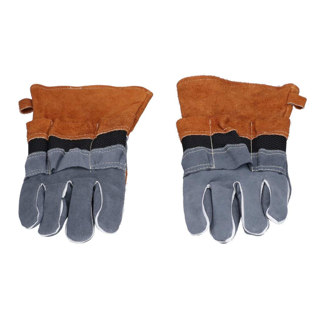 Verbrühschutzhandschuhe Rindsleder Hochtemperatur- und feuerbeständige Schutzhandschuhe für Camping Grill Mikrowelle