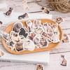Niedlicher Katzenaufkleber, kreativer Kawaii-Aufkleber mit schwarzem spielendem Kätzchen, schöne Briefpapieraufkleber für dekoratives DIY-Sammelalbum