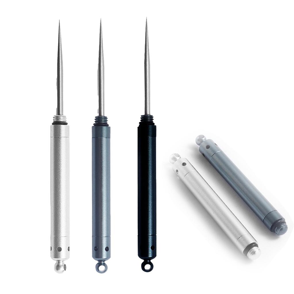 Outdoor Camping Titanium Toothpick Holder Fruit Fork Keychain Tool