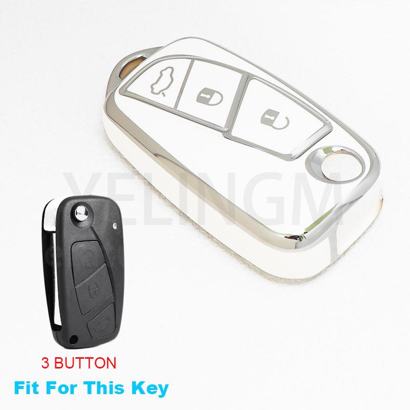 Husă Nouă TPU pentru Cheie Tip Briceag Auto Pentru Fiat 500 Panda Stilo Punto Doblo Grande Bravo 500 Ducato Microbuz Carcasă Fob Accesorii